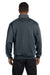 Jerzees 995M Mens NuBlend Fleece 1/4 Zip Sweatshirt Heather Black Back