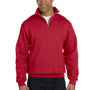 Jerzees Mens NuBlend Pill Resistant Fleece 1/4 Zip Sweatshirt - True Red