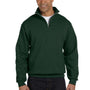 Jerzees Mens NuBlend Pill Resistant Fleece 1/4 Zip Sweatshirt - Forest Green