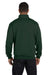 Jerzees 995M Mens NuBlend Fleece 1/4 Zip Sweatshirt Forest Green Back