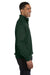 Jerzees 995M Mens NuBlend Fleece 1/4 Zip Sweatshirt Forest Green Side