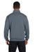 Jerzees 995M Mens NuBlend Fleece 1/4 Zip Sweatshirt Charcoal Grey Back