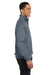 Jerzees 995M Mens NuBlend Fleece 1/4 Zip Sweatshirt Charcoal Grey Side