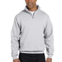 Jerzees Mens NuBlend Pill Resistant Fleece 1/4 Zip Sweatshirt - Ash Grey