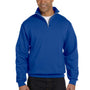 Jerzees Mens NuBlend Pill Resistant Fleece 1/4 Zip Sweatshirt - Royal Blue