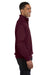 Jerzees 995M Mens NuBlend Fleece 1/4 Zip Sweatshirt Maroon Side