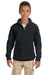 Jerzees 995Y Youth NuBlend Fleece 1/4 Zip Sweatshirt Black Front
