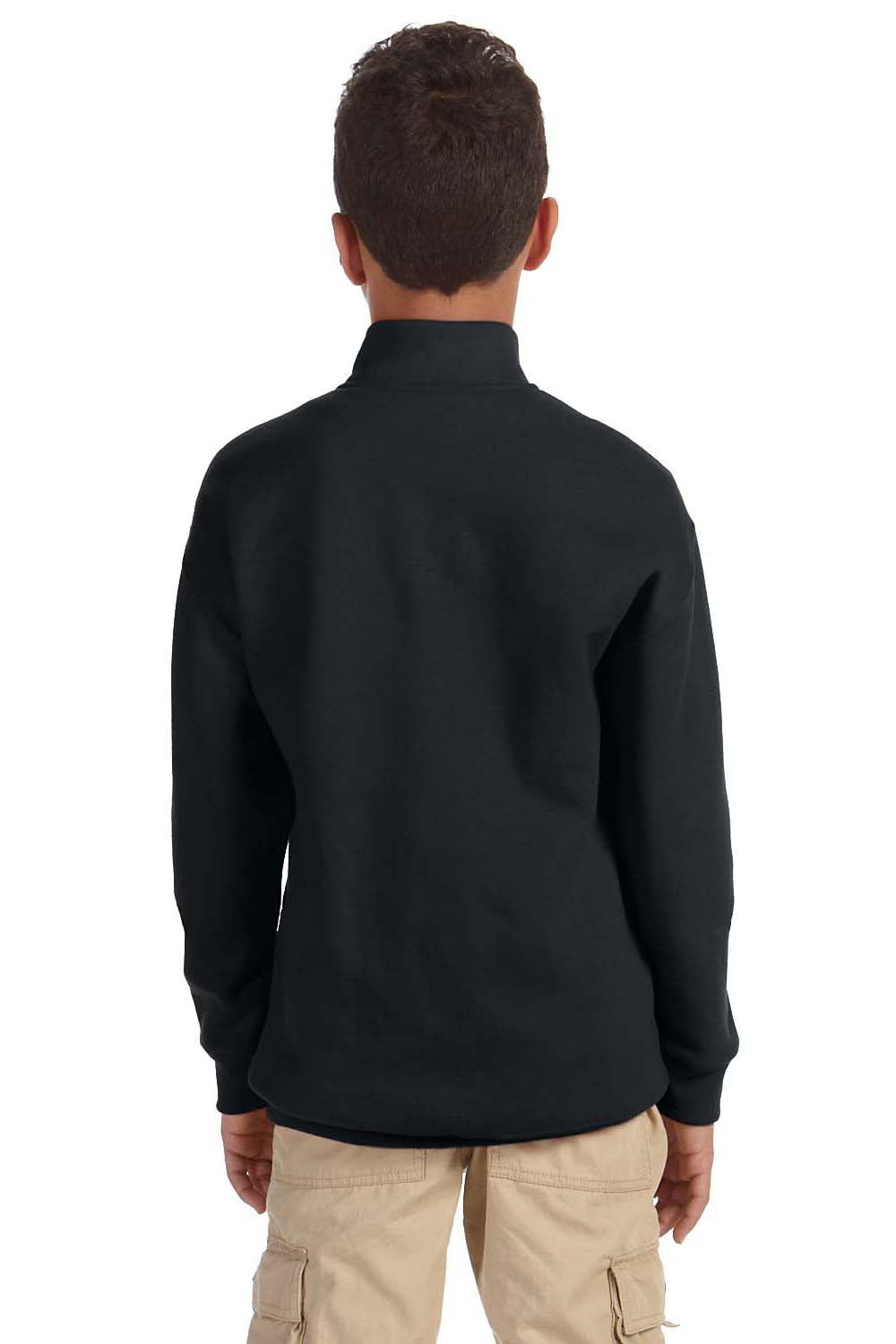 Jerzees 995Y Youth NuBlend Fleece 1/4 Zip Sweatshirt Black Back