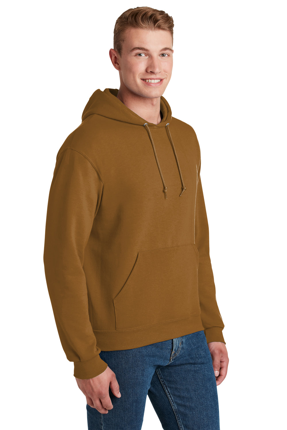 Jerzees 996M/996/996MR Mens NuBlend Fleece Hooded Sweatshirt Hoodie Golden Pecan Brown 3Q