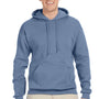 Jerzees Mens NuBlend Pill Resistant Fleece Hooded Sweatshirt Hoodie - Denim Blue