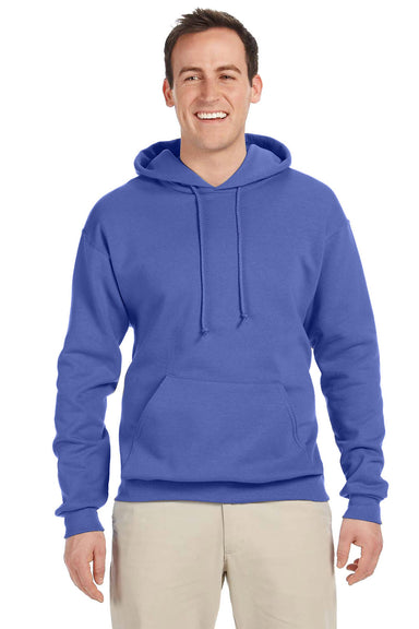 Jerzees 996M/996/996MR Mens NuBlend Fleece Hooded Sweatshirt Hoodie Periwinkle Blue Front