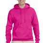 Jerzees Mens NuBlend Pill Resistant Fleece Hooded Sweatshirt Hoodie - Cyber Pink