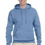 Jerzees Mens NuBlend Pill Resistant Fleece Hooded Sweatshirt Hoodie - Light Blue