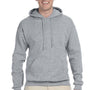 Jerzees Mens NuBlend Pill Resistant Fleece Hooded Sweatshirt Hoodie - Oxford Grey