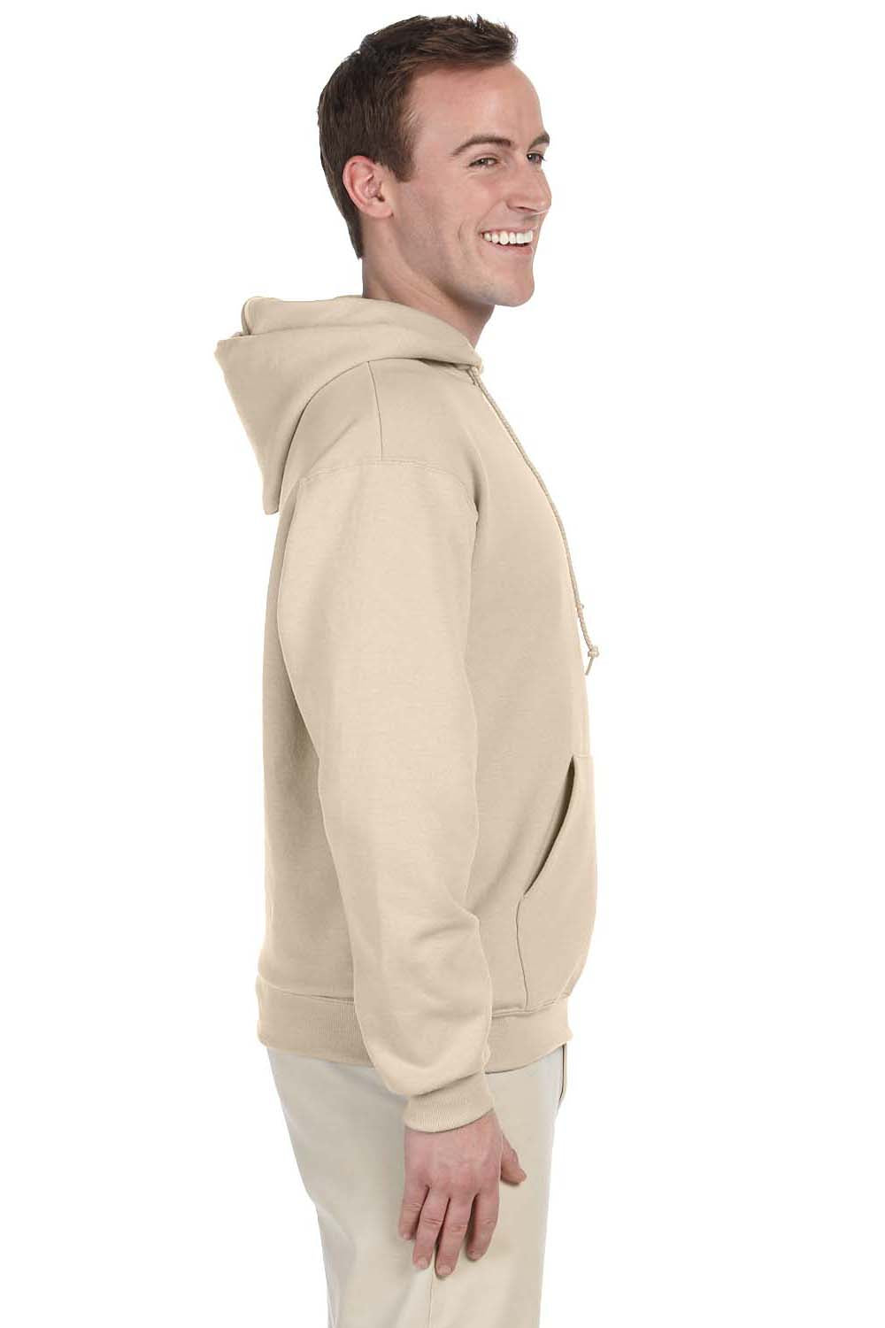 Jerzees 996 Mens NuBlend Fleece Hooded Sweatshirt Hoodie Sandstone Brown Side
