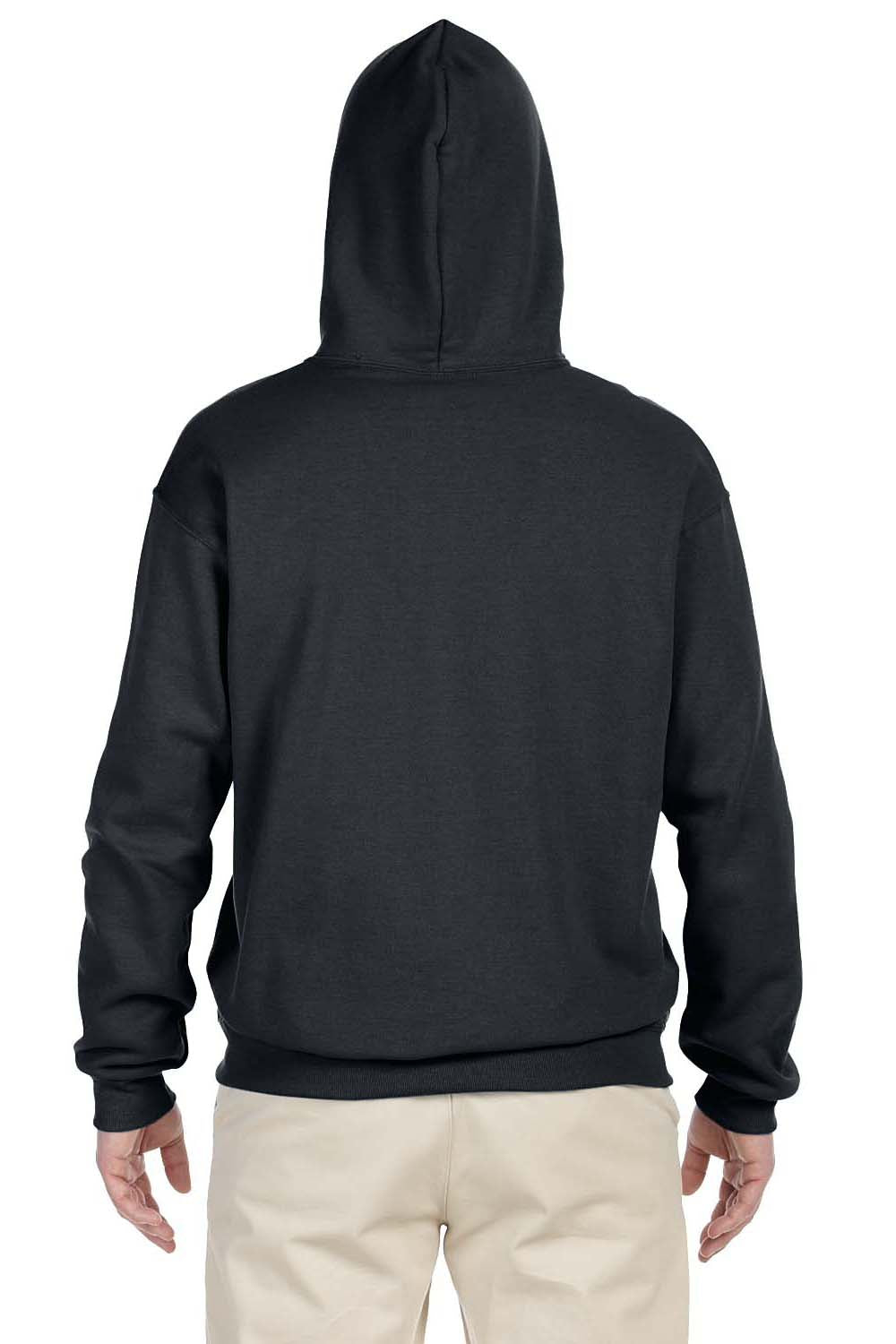 Jerzees 996 Mens NuBlend Fleece Hooded Sweatshirt Hoodie Charcoal Grey Back