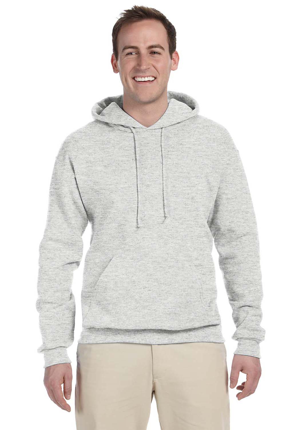 Jerzees 996M/996/996MR Mens Ash Grey NuBlend Pill Resistant Fleece Hooded  Sweatshirt Hoodie —
