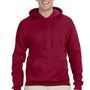 Jerzees Mens NuBlend Pill Resistant Fleece Hooded Sweatshirt Hoodie - Cardinal Red