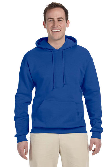 Jerzees 996 Mens NuBlend Fleece Hooded Sweatshirt Hoodie Royal Blue Front