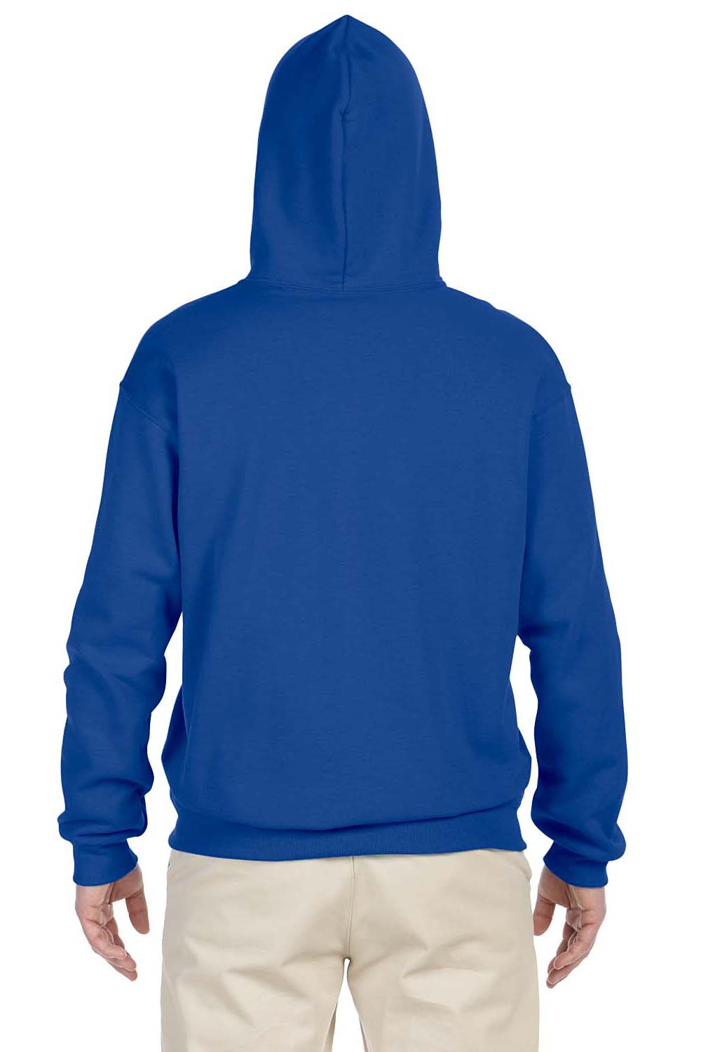 Jerzees 996 Mens NuBlend Fleece Hooded Sweatshirt Hoodie Royal Blue Back