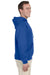 Jerzees 996 Mens NuBlend Fleece Hooded Sweatshirt Hoodie Royal Blue Side