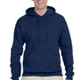 Jerzees Mens NuBlend Pill Resistant Fleece Hooded Sweatshirt Hoodie - Navy Blue