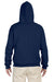 Jerzees 996 Mens NuBlend Fleece Hooded Sweatshirt Hoodie Navy Blue Back