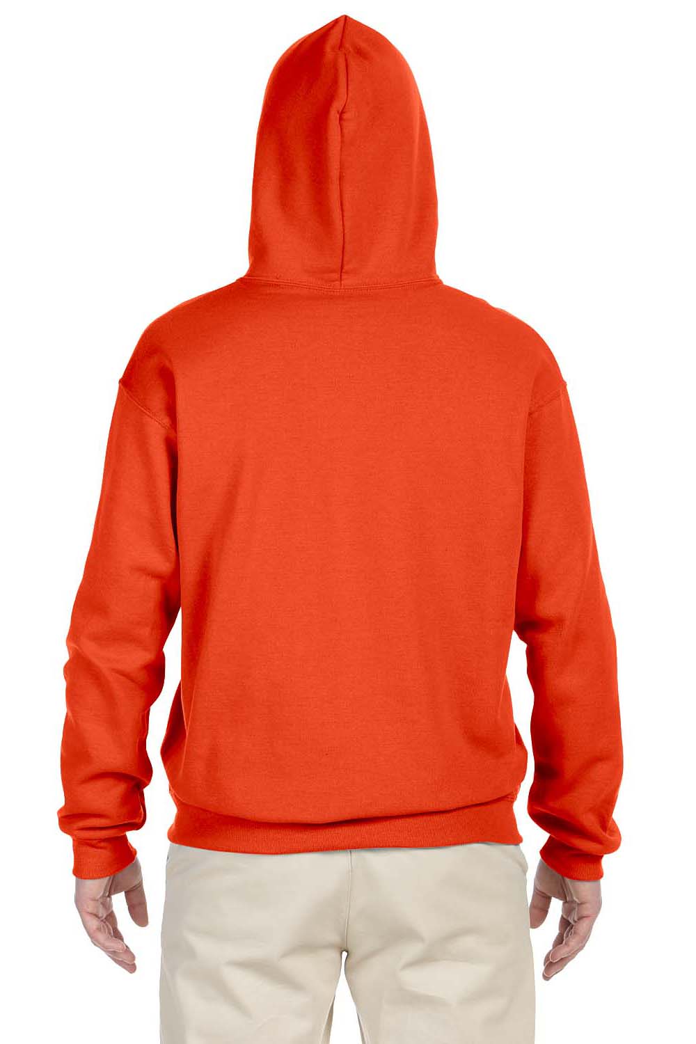 Jerzees 996 Mens NuBlend Fleece Hooded Sweatshirt Hoodie Burnt Orange Back