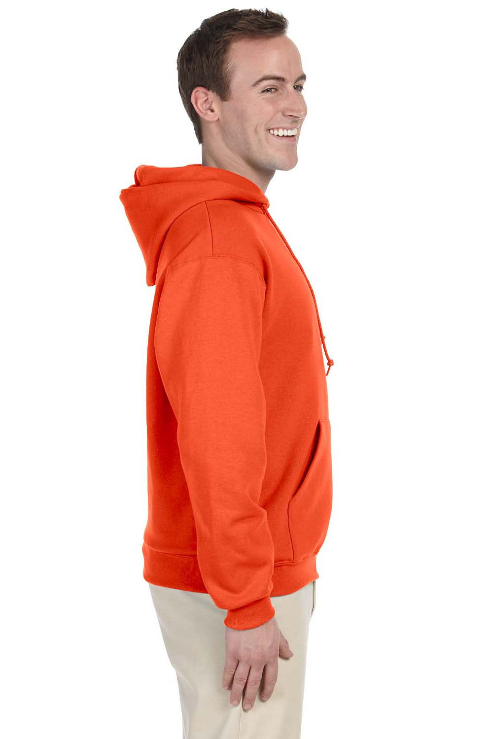 Jerzees 996 Mens NuBlend Fleece Hooded Sweatshirt Hoodie Burnt Orange Side