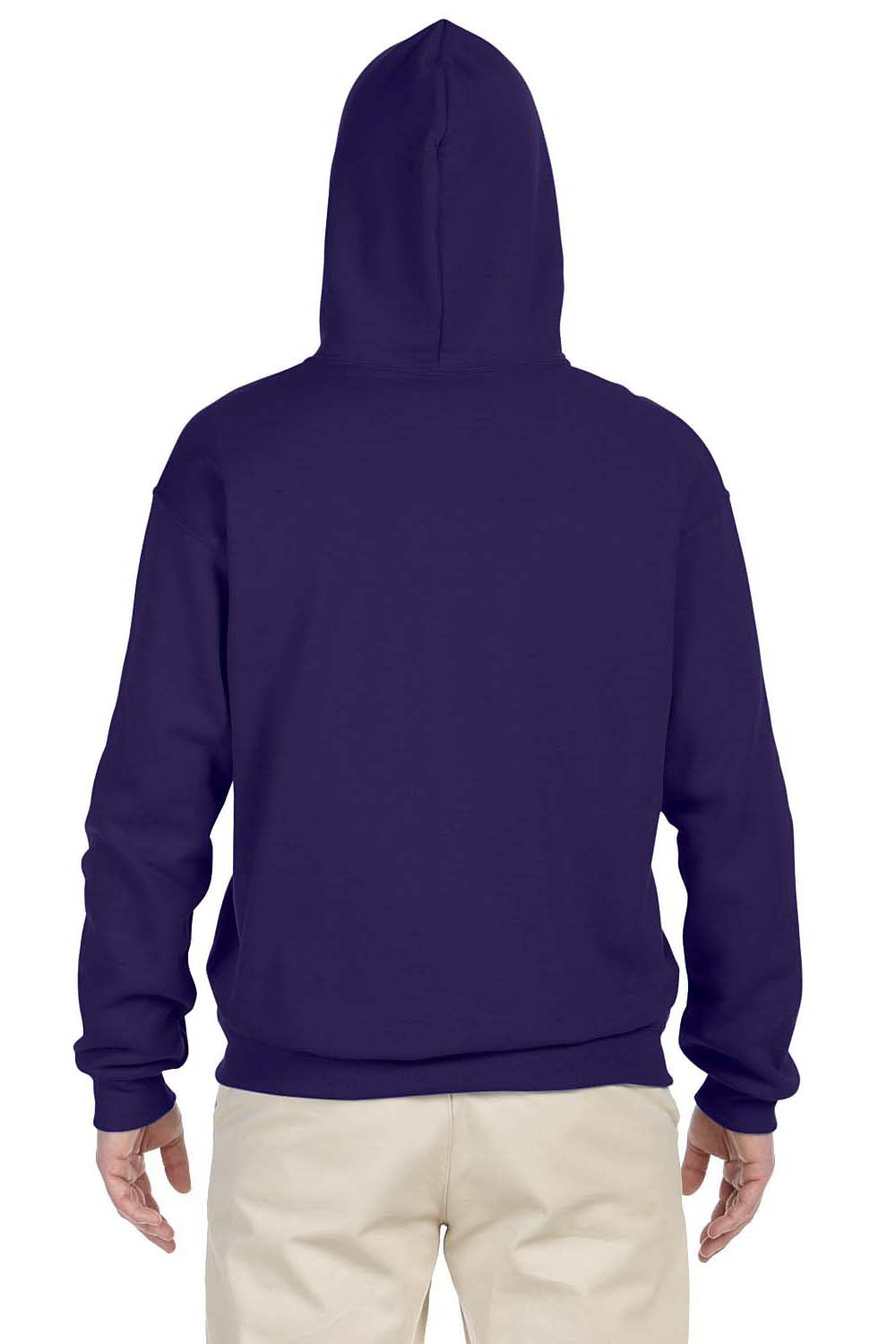 Jerzees 996 Mens NuBlend Fleece Hooded Sweatshirt Hoodie Purple Back