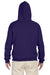 Jerzees 996 Mens NuBlend Fleece Hooded Sweatshirt Hoodie Purple Back
