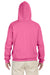 Jerzees 996 Mens NuBlend Fleece Hooded Sweatshirt Hoodie Neon Pink Back