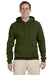 Jerzees 996 Mens NuBlend Fleece Hooded Sweatshirt Hoodie Military Green Front