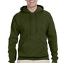 Jerzees Mens NuBlend Pill Resistant Fleece Hooded Sweatshirt Hoodie - Military Green