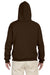 Jerzees 996 Mens NuBlend Fleece Hooded Sweatshirt Hoodie Chocolate Brown Back