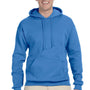 Jerzees Mens NuBlend Pill Resistant Fleece Hooded Sweatshirt Hoodie - Columbia Blue