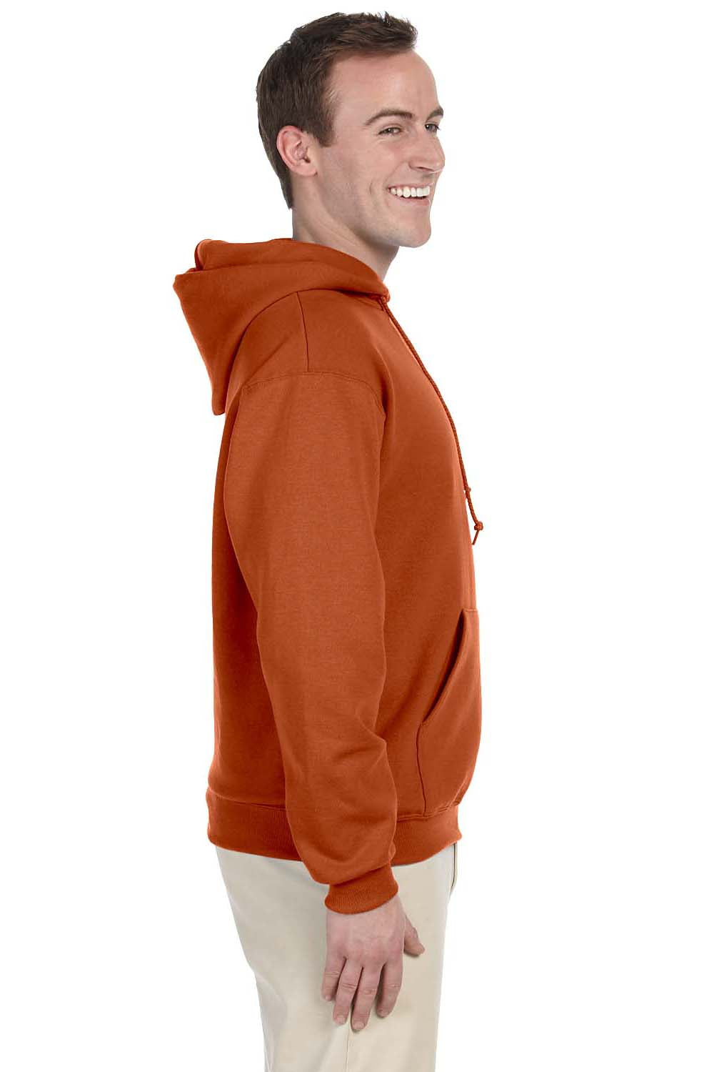 Jerzees 996 Mens NuBlend Fleece Hooded Sweatshirt Hoodie Texas Orange Side