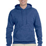 Jerzees Mens NuBlend Pill Resistant Fleece Hooded Sweatshirt Hoodie - Vintage Heather Blue