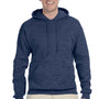 Jerzees Mens NuBlend Pill Resistant Fleece Hooded Sweatshirt Hoodie - Vintage Heather Navy Blue