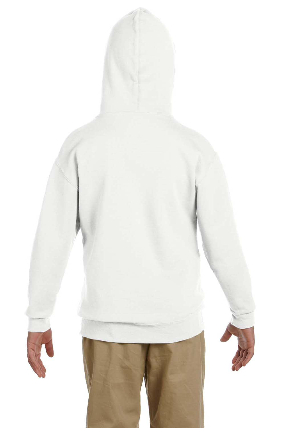 Jerzees 996Y Youth NuBlend Fleece Hooded Sweatshirt Hoodie White Back