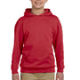 Jerzees Youth NuBlend Pill Resistant Fleece Hooded Sweatshirt Hoodie - True Red