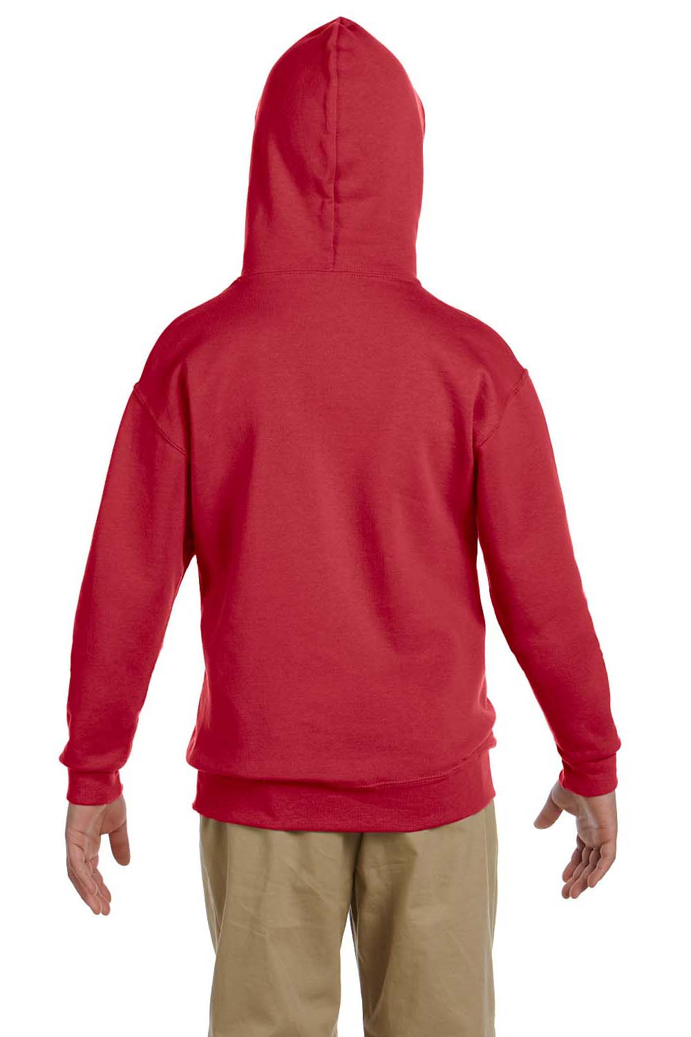 Jerzees 996Y Youth NuBlend Fleece Hooded Sweatshirt Hoodie Red Back
