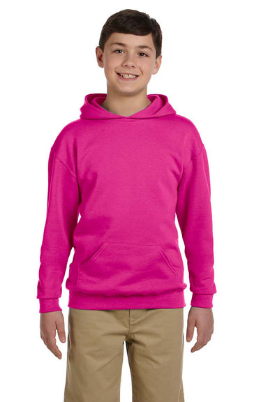 Jerzees 996Y Youth NuBlend Fleece Hooded Sweatshirt Hoodie Cyber Pink Front