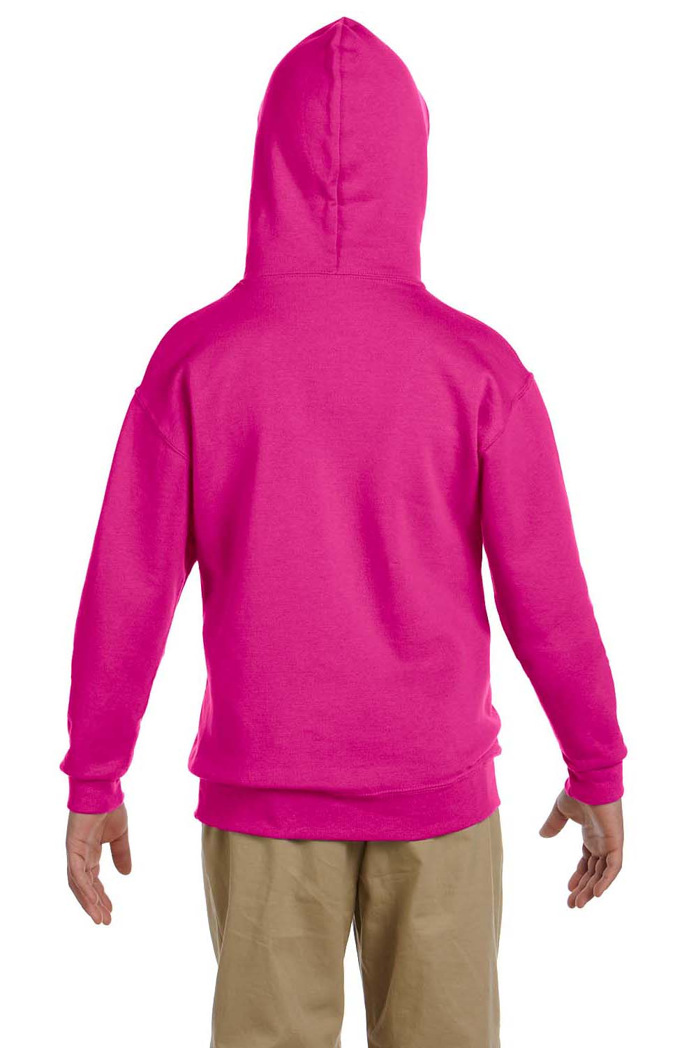 Jerzees 996Y Youth NuBlend Fleece Hooded Sweatshirt Hoodie Cyber Pink Back