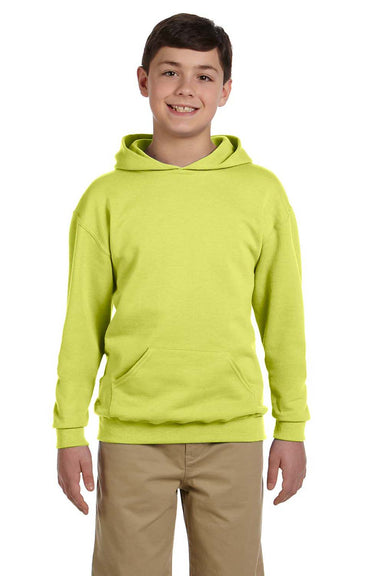 Jerzees 996Y Youth NuBlend Fleece Hooded Sweatshirt Hoodie Safety Green Front