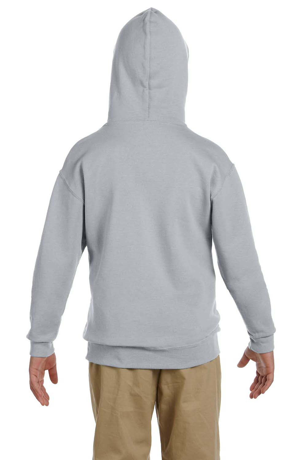 Jerzees 996Y Youth NuBlend Fleece Hooded Sweatshirt Hoodie Oxford Grey Back