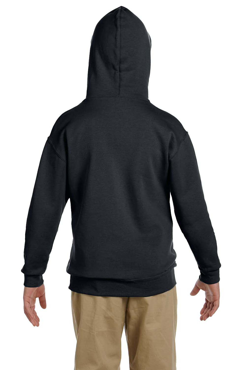 Jerzees 996Y Youth NuBlend Fleece Hooded Sweatshirt Hoodie Charcoal Grey Back