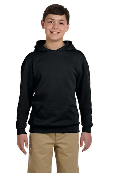 Jerzees 996Y Youth NuBlend Fleece Hooded Sweatshirt Hoodie Black Front