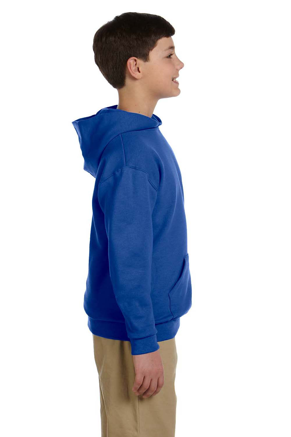 Jerzees 996Y Youth NuBlend Fleece Hooded Sweatshirt Hoodie Royal Blue Side