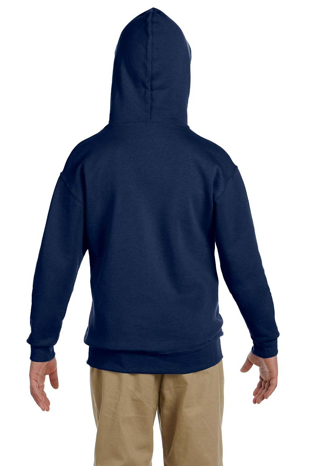 Jerzees 996Y Youth NuBlend Fleece Hooded Sweatshirt Hoodie Navy Blue Back